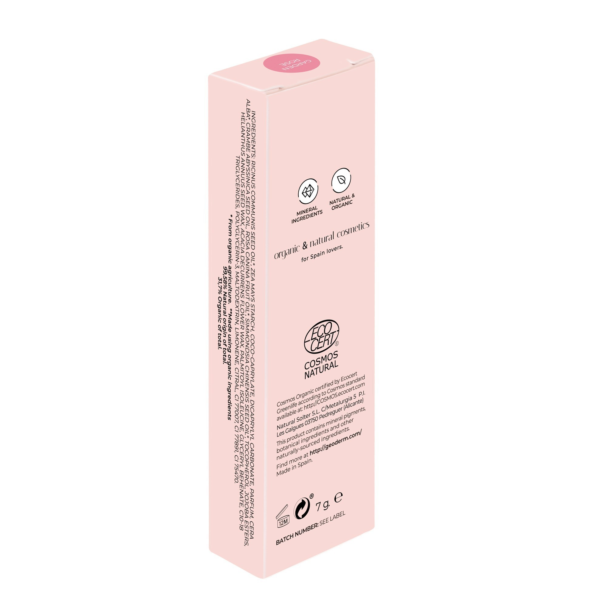 Garden Rose Lip Paint – Natürlicher, veganer Lippenfarbe mit Satin-Finish, 7 g