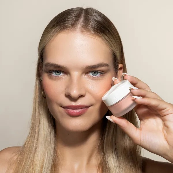 Mineral Powder Blush mit Bernstein – Natürlicher, mattierender Rouge, 5 g