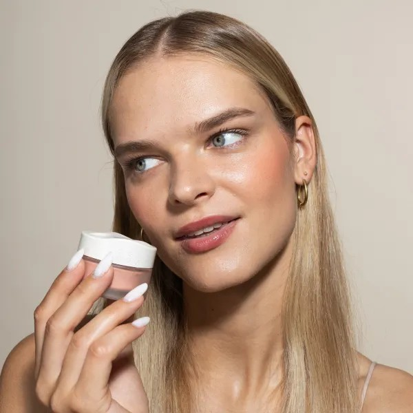 Mineral Powder Blush with Amber – Natural, mattifying blush, 5 g