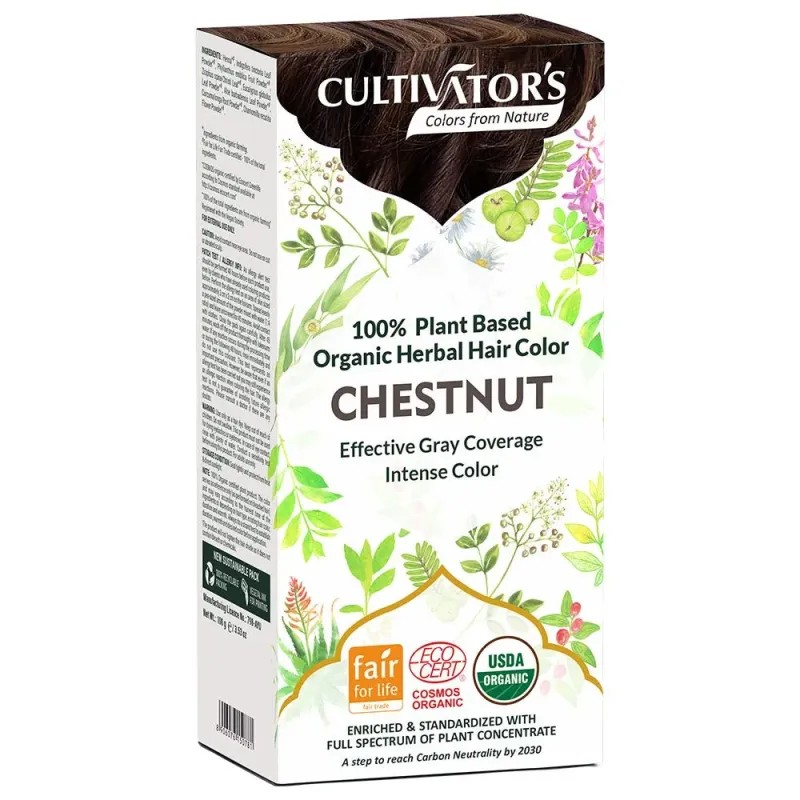Bio Pflanzenhaarfarbe Kastanie, 100 g