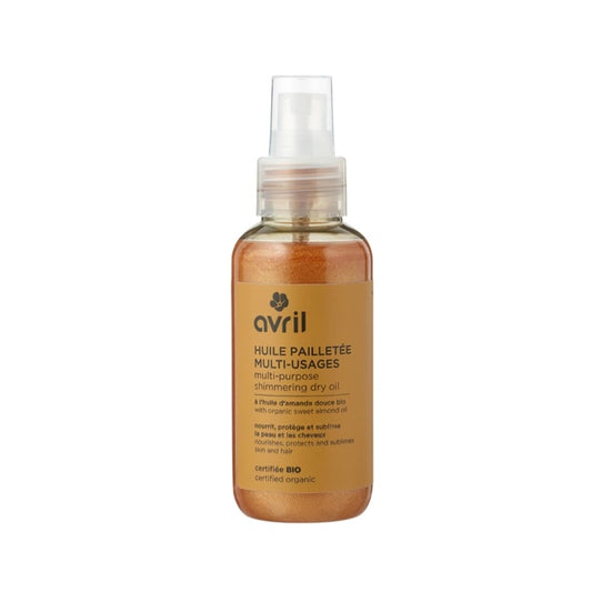 Avril Bio Multi-Purpose Glitter Oil – Glanz für Haut und Haar, 100 ml