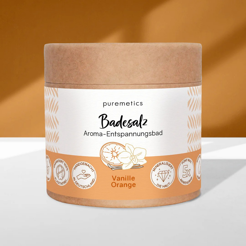 Badesalz Vanille Orange – entspannendes Badeerlebnis, 400 g