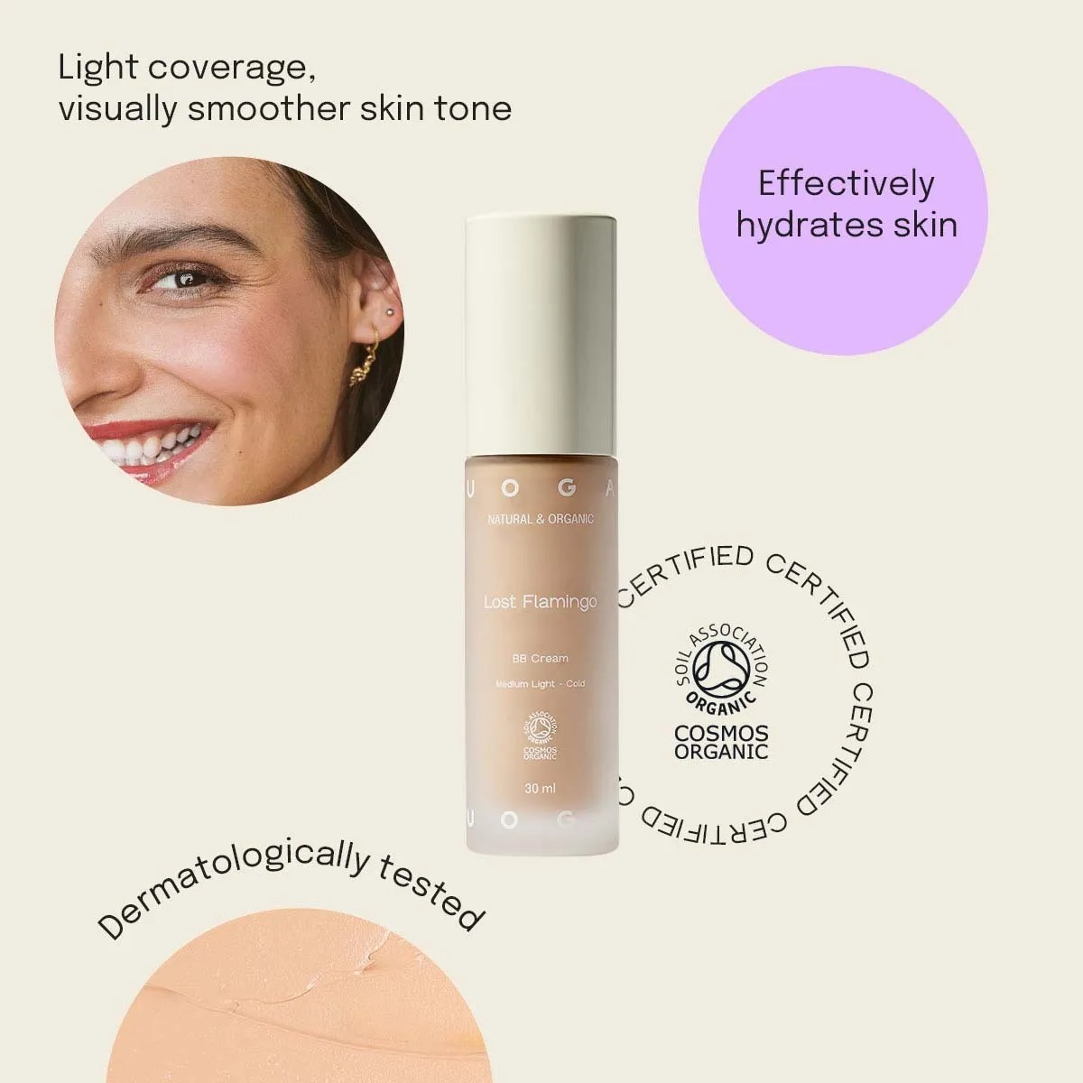 Moisturizing BB Cream with Amber – Natural Tint &amp; Care, 30 ml