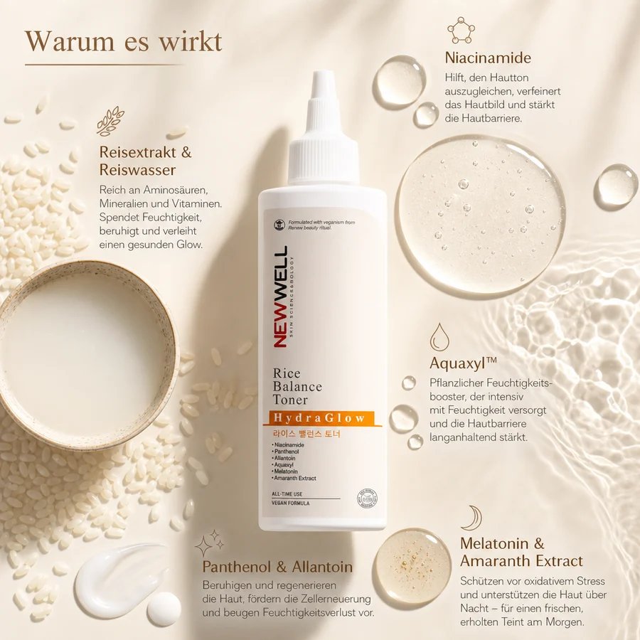 Reis Balance Gesichtswasser HydraGlow, 200 ml