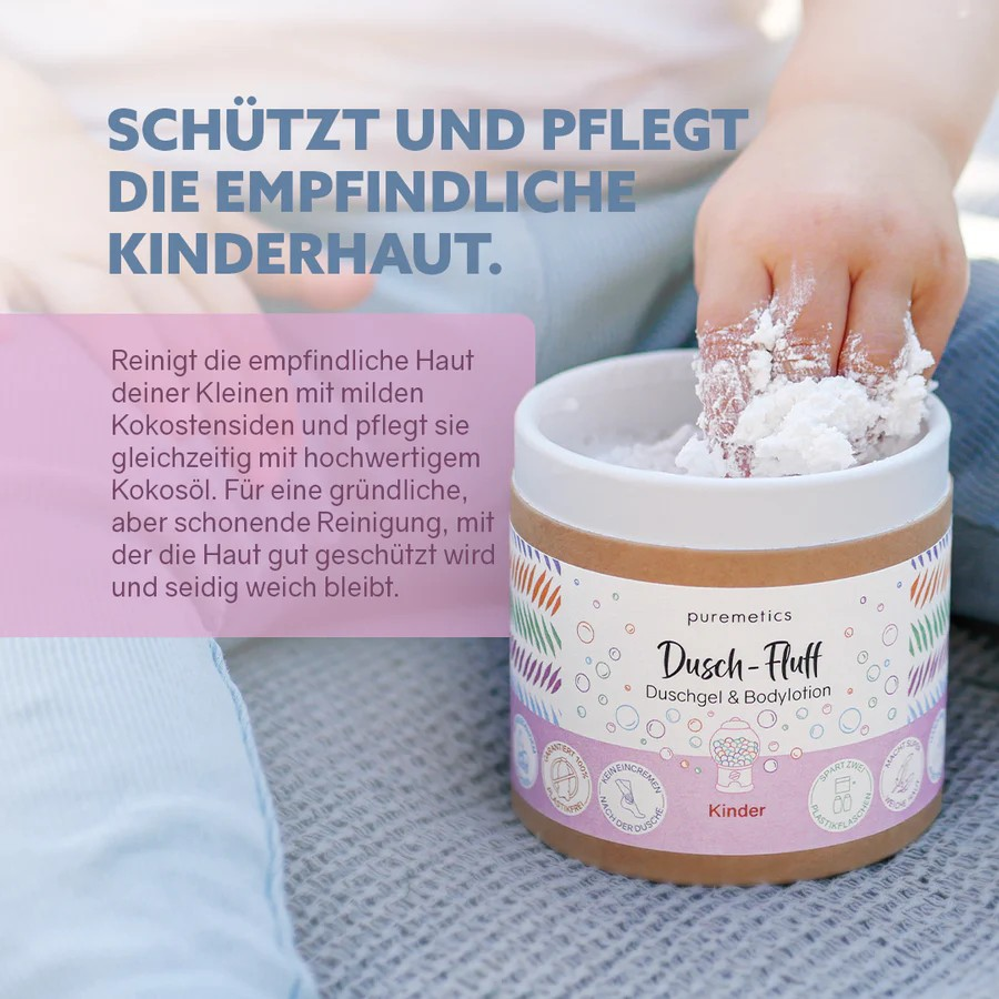 Dusch-Fluff Kinder – sanfte Pflege, 200 g