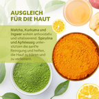 3in1 Dusch-Fluff Detox Matcha – klärende Pflege, 250 g