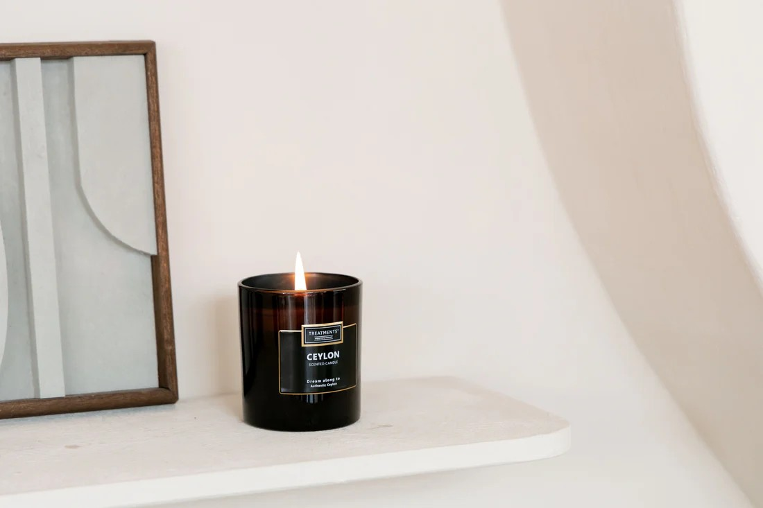 Ceylon Duftkerze 380g – Exotischer Duft & elegantes Design