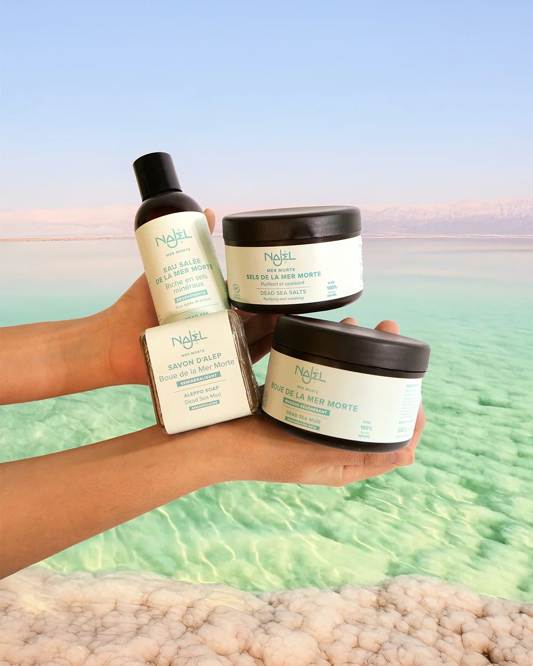 Geschenkset Totes Meer – Seife, Salzwasser, Salz & Schlamm