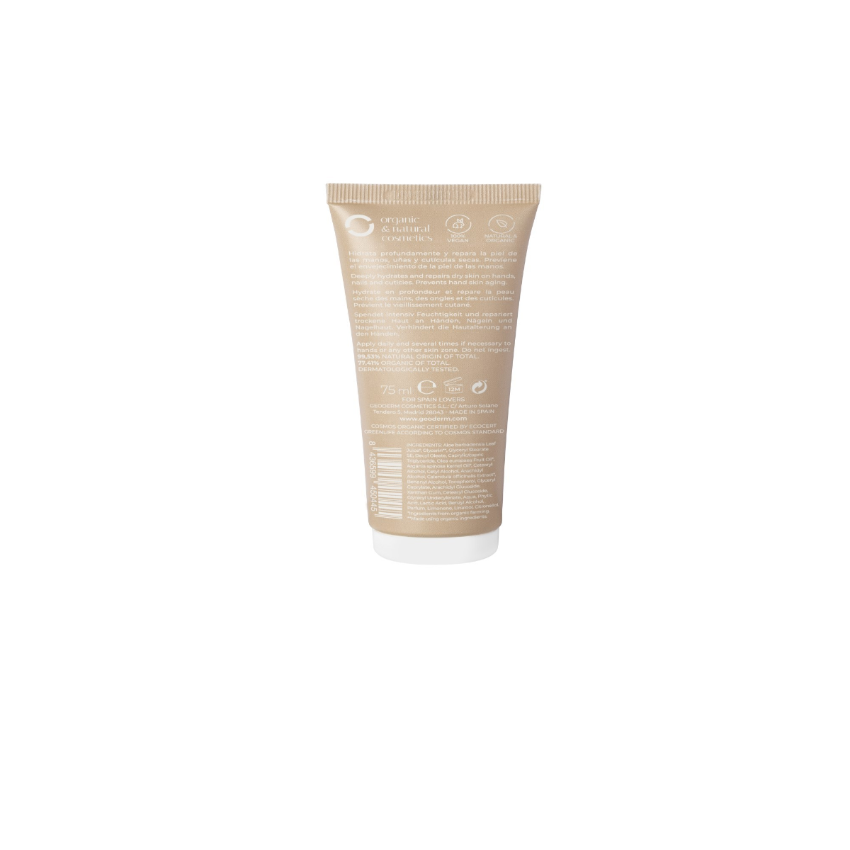 Hand Repair Cream (Organic, Bio & Vegan), 75 ml