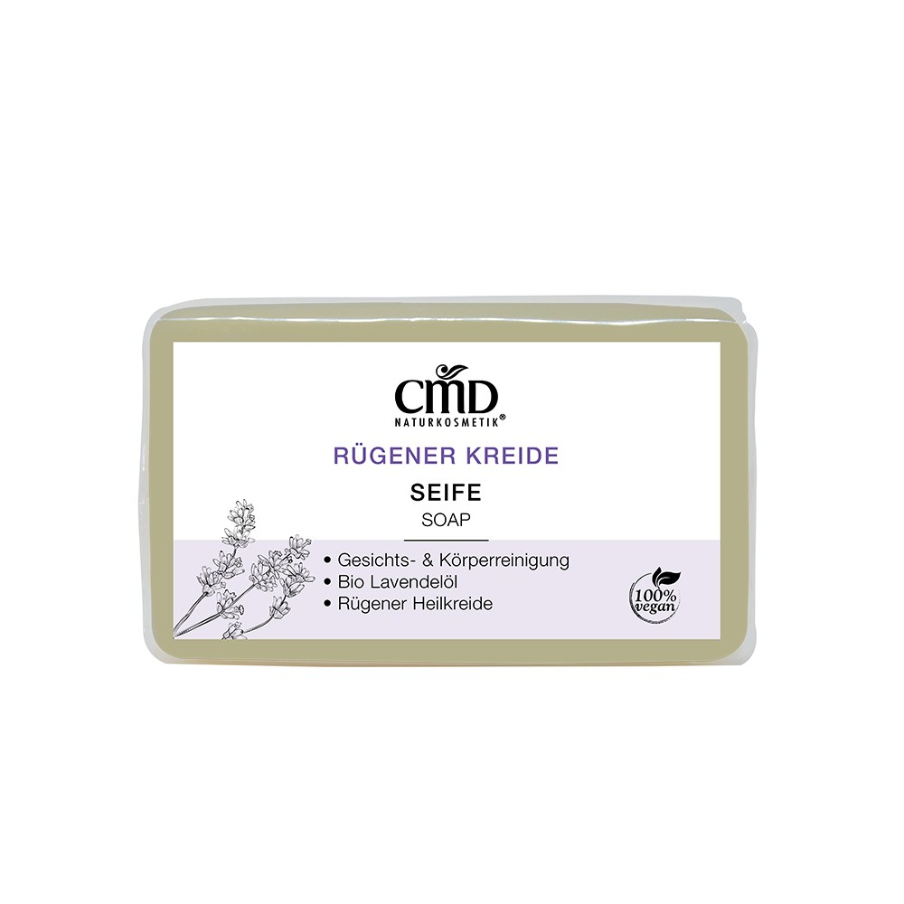 Rügener Kreide Seife – natürliche Haut- & Handseife, 100 g