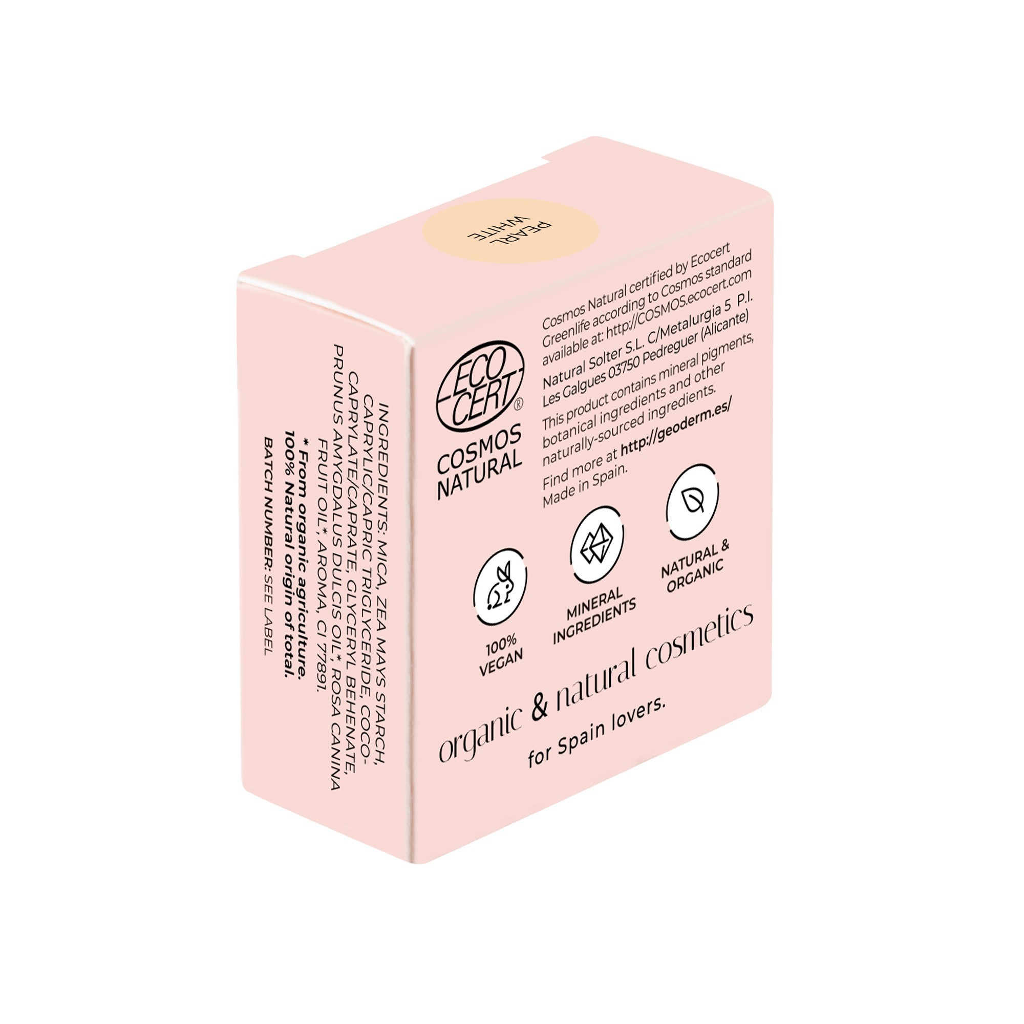Compact Eyeshadow Pearl White – Natürlicher, veganer Lidschatten, 2 g