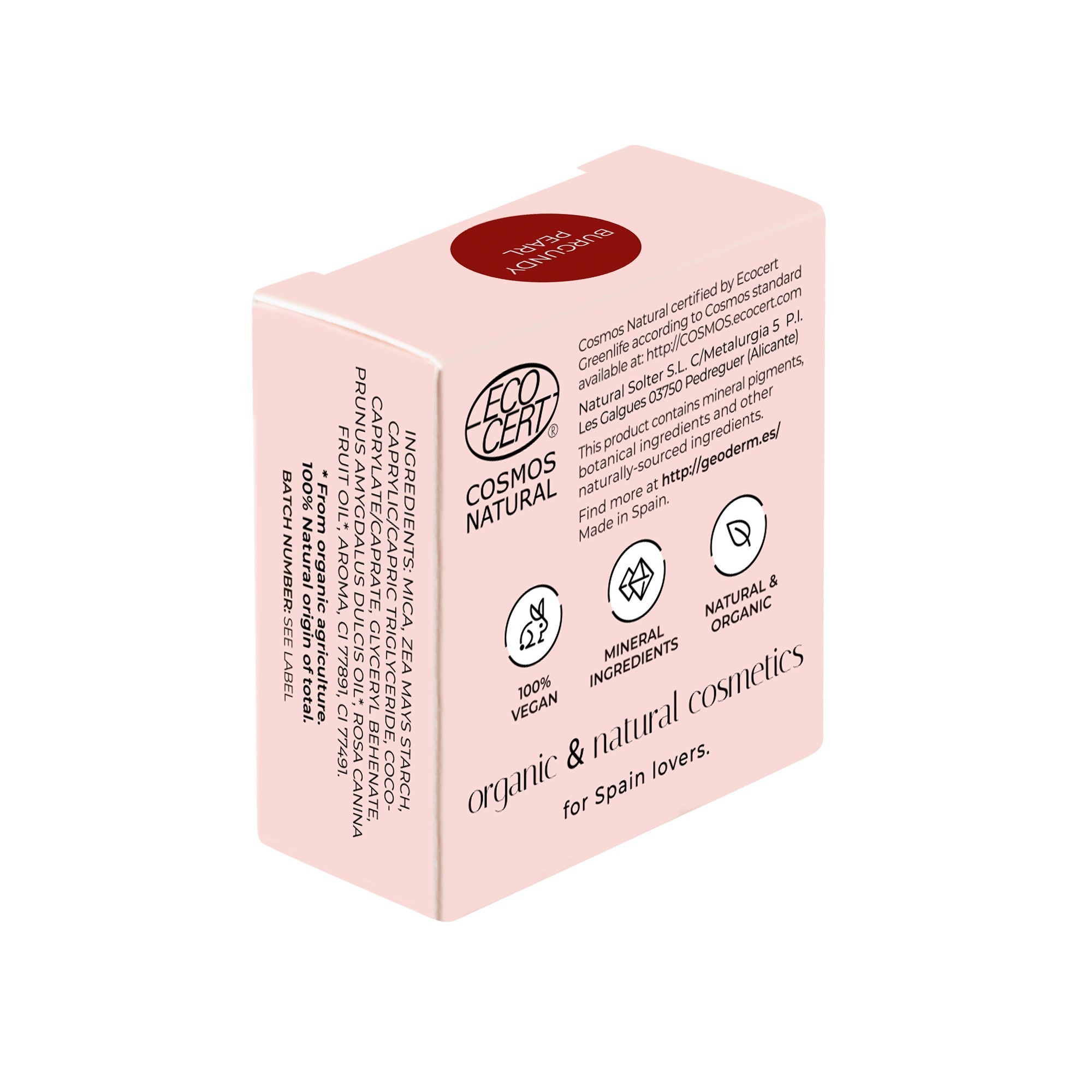Compact Eyeshadow Burgundy Pearl – Natürlicher, veganer Lidschatten, 2 g