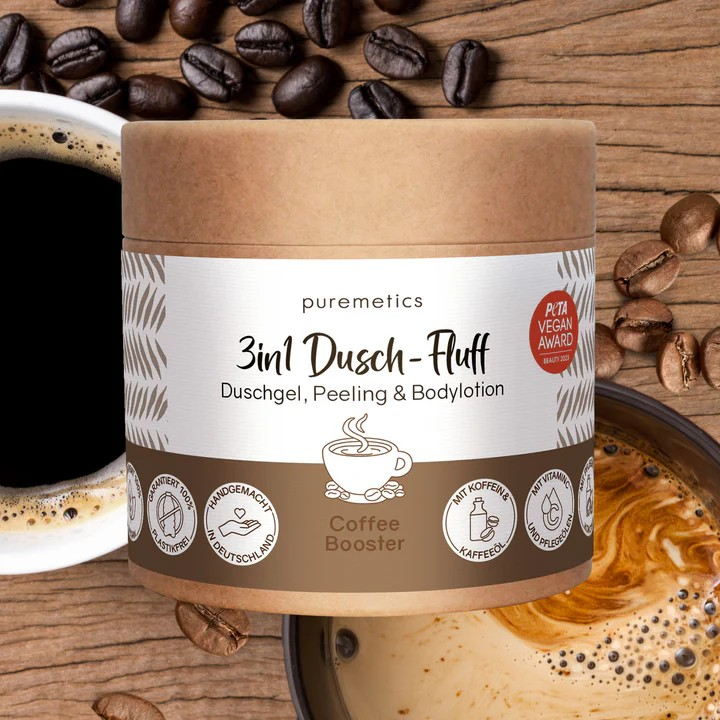 3in1 Dusch-Fluff Coffee Booster – aktivierende Pflege, 250 g