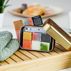 Soap Miniatures Test Box with Gold Soap Box - ideal gift set. 60.00 g