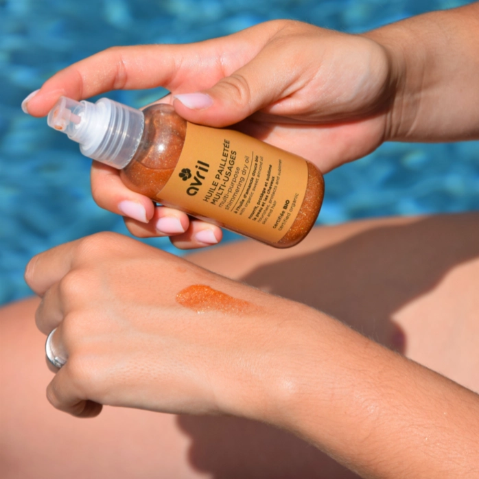 Avril Bio Multi-Purpose Glitter Oil – Glanz für Haut und Haar, 100 ml