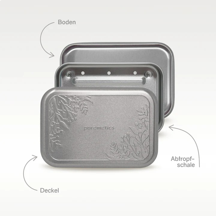 Soap Miniatures Test Box with Silver Soap Box – practical introductory set. 60.00 g