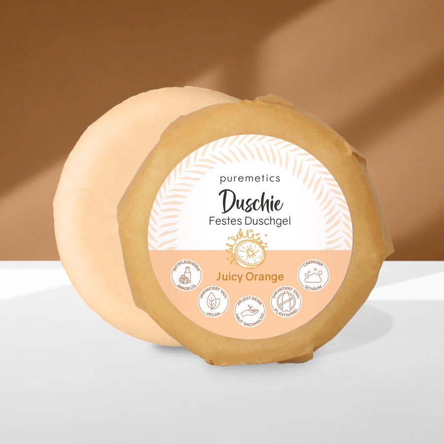 Duschie Juicy Orange – fruchtige Pflege, 60 g