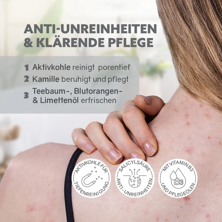 3in1 Dusch-Fluff Anti Unreinheiten – klärende Pflege, 250 g