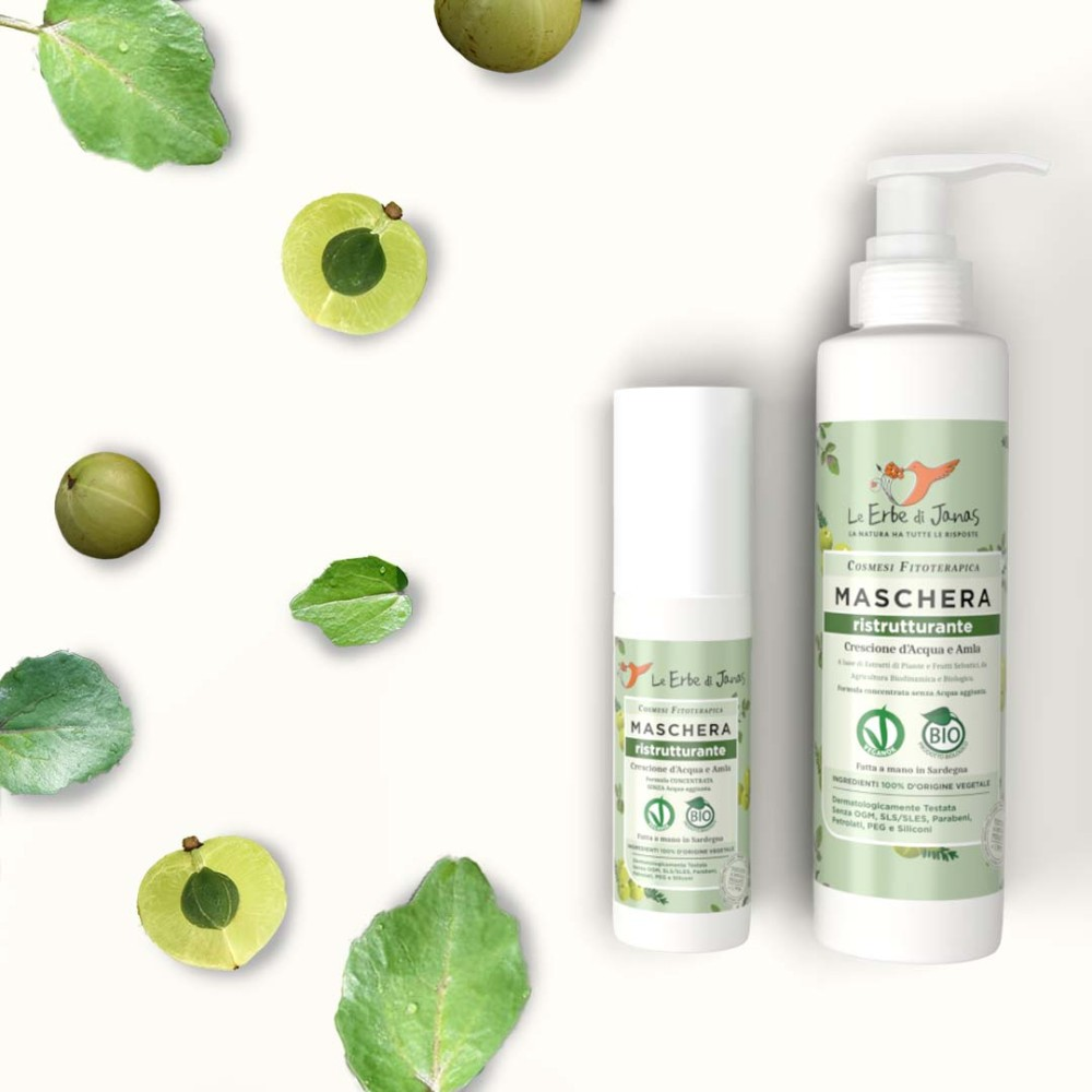 Bio Aufbau-Haarmaske mit Brunnenkresse & Amla – Mini, 50 ml