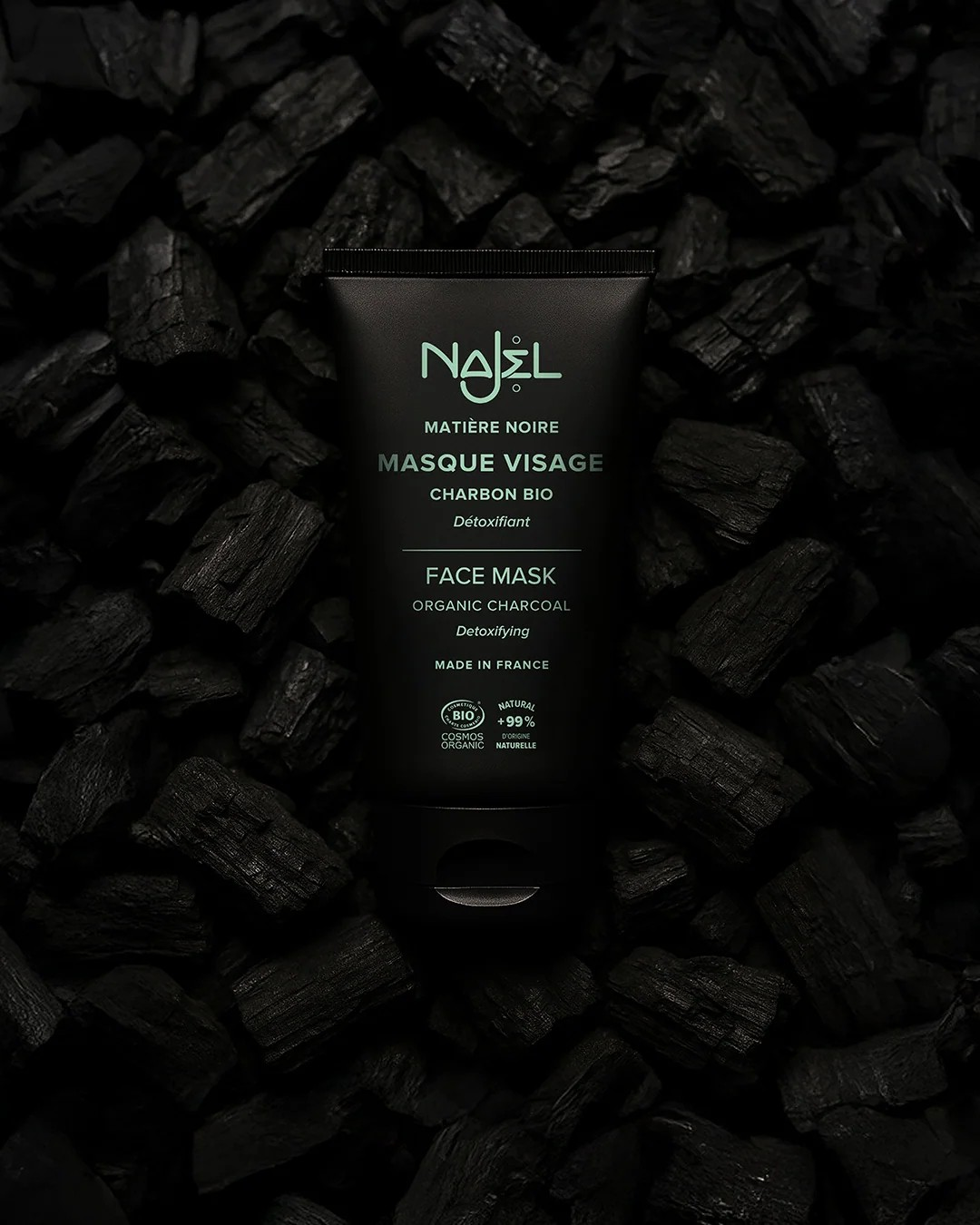 Gesichtsmaske mit Pflanzenkohle & weißer Tonerde, 75 ml