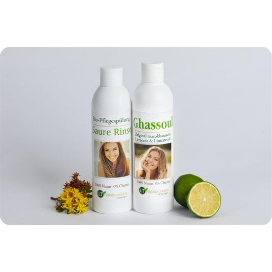 Haarpflege-Set: Kalköl & Saure Spülung (je 250 ml)