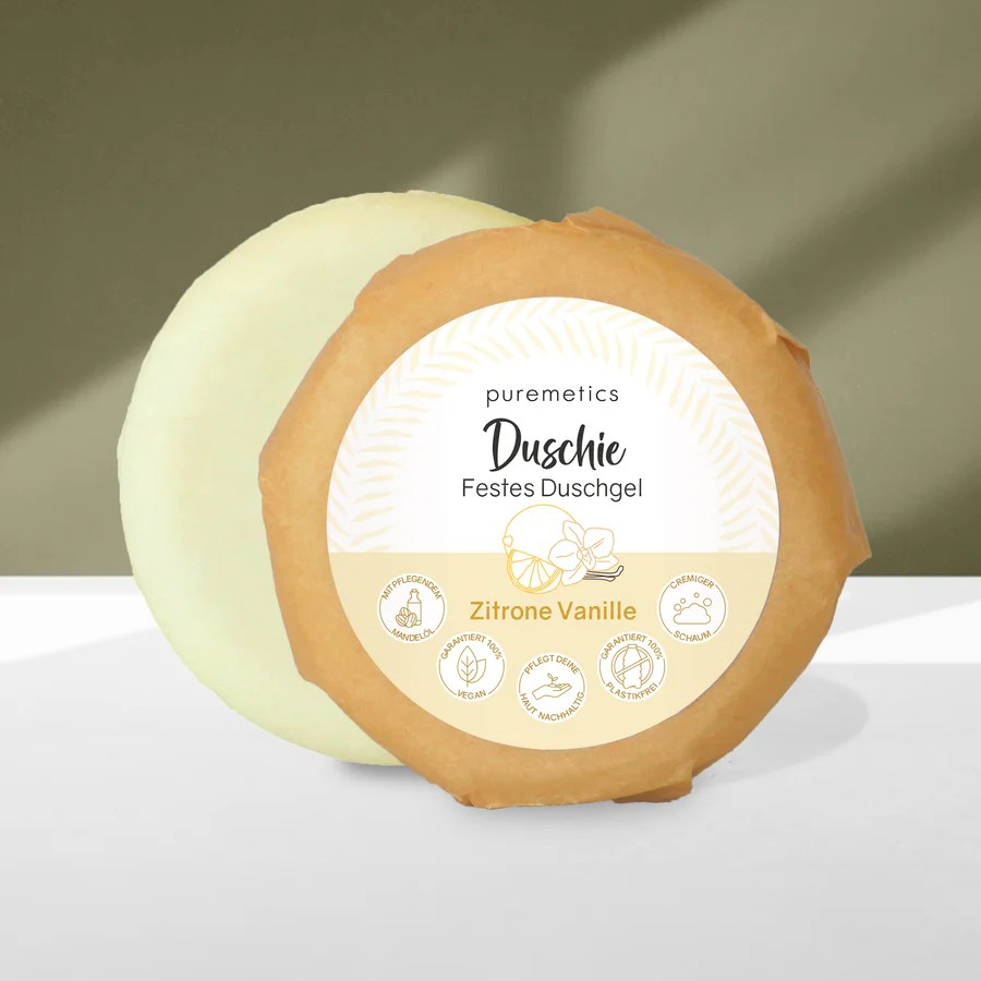 Duschie Zitrone Vanille – sanfte Pflege, 60 g