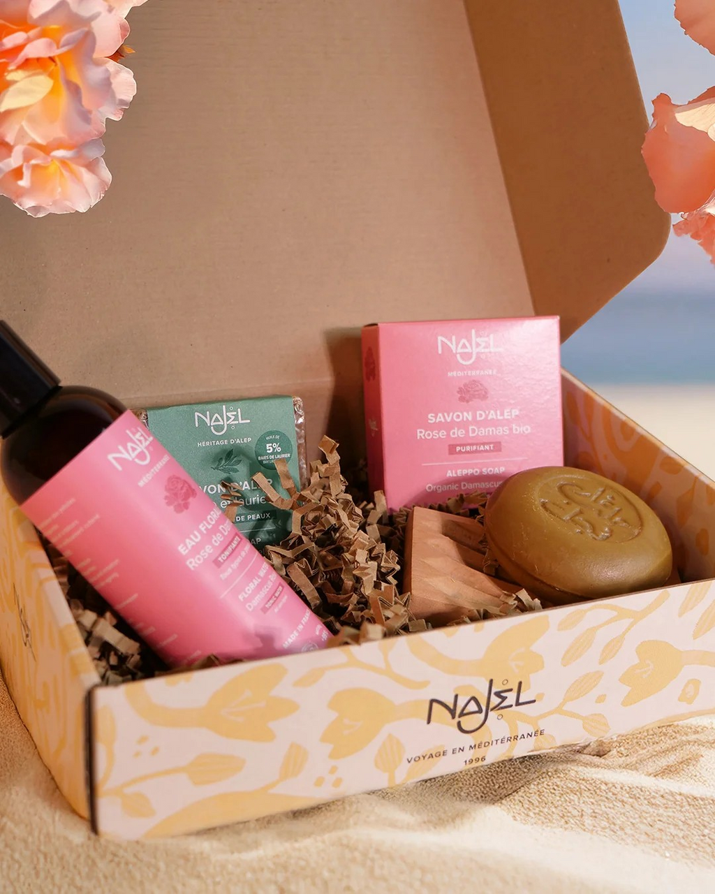 Damask Rose Gift Set – Aleppo Soaps, Rose Water & Soap Dish