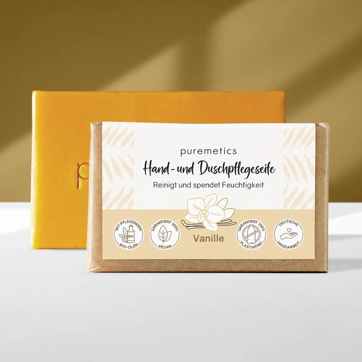 Hand & Shower Soap Vanilla - gentle cleansing with a warm scent. 75.00 g