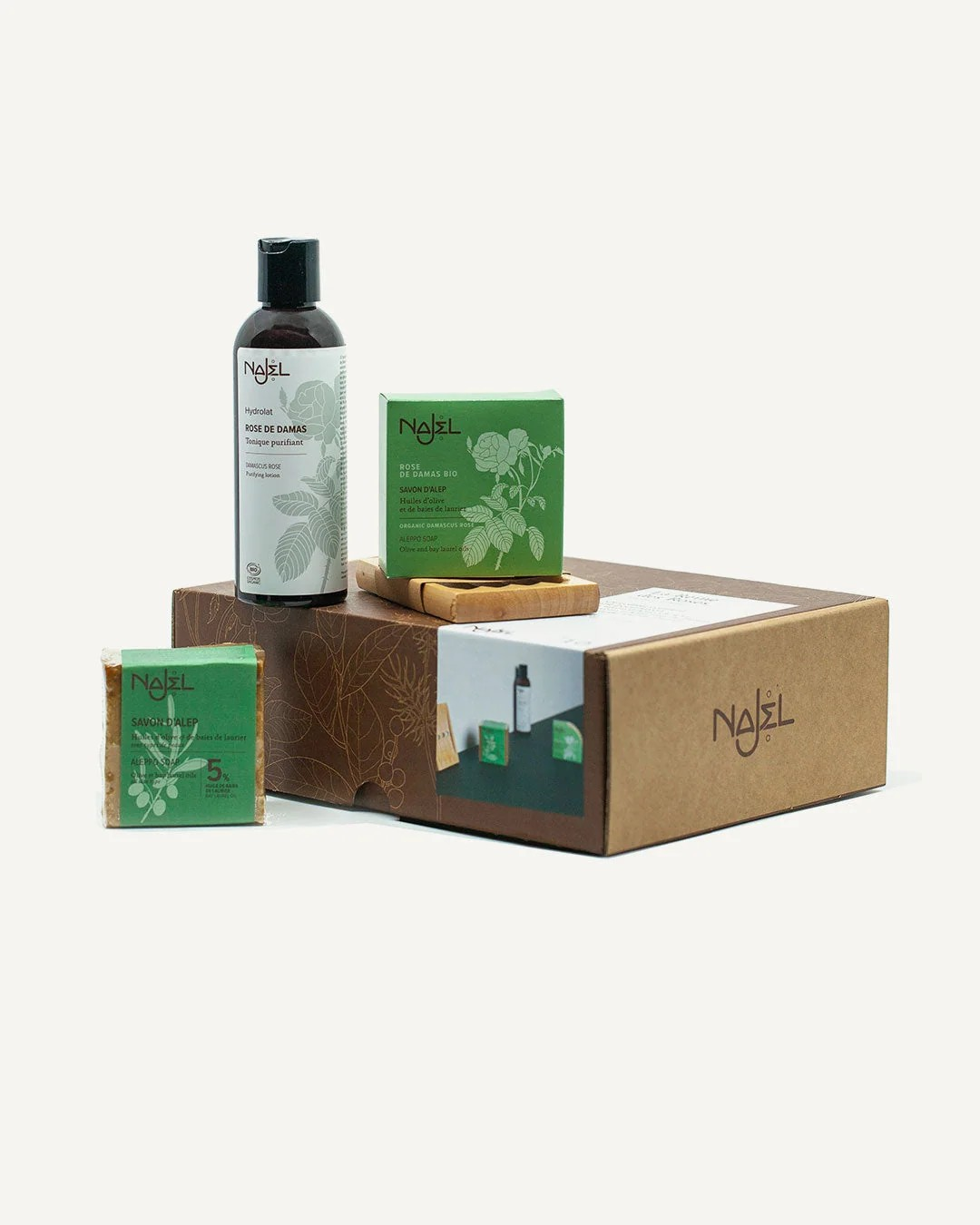 Damask Rose Gift Set – Aleppo Soaps, Rose Water & Soap Dish