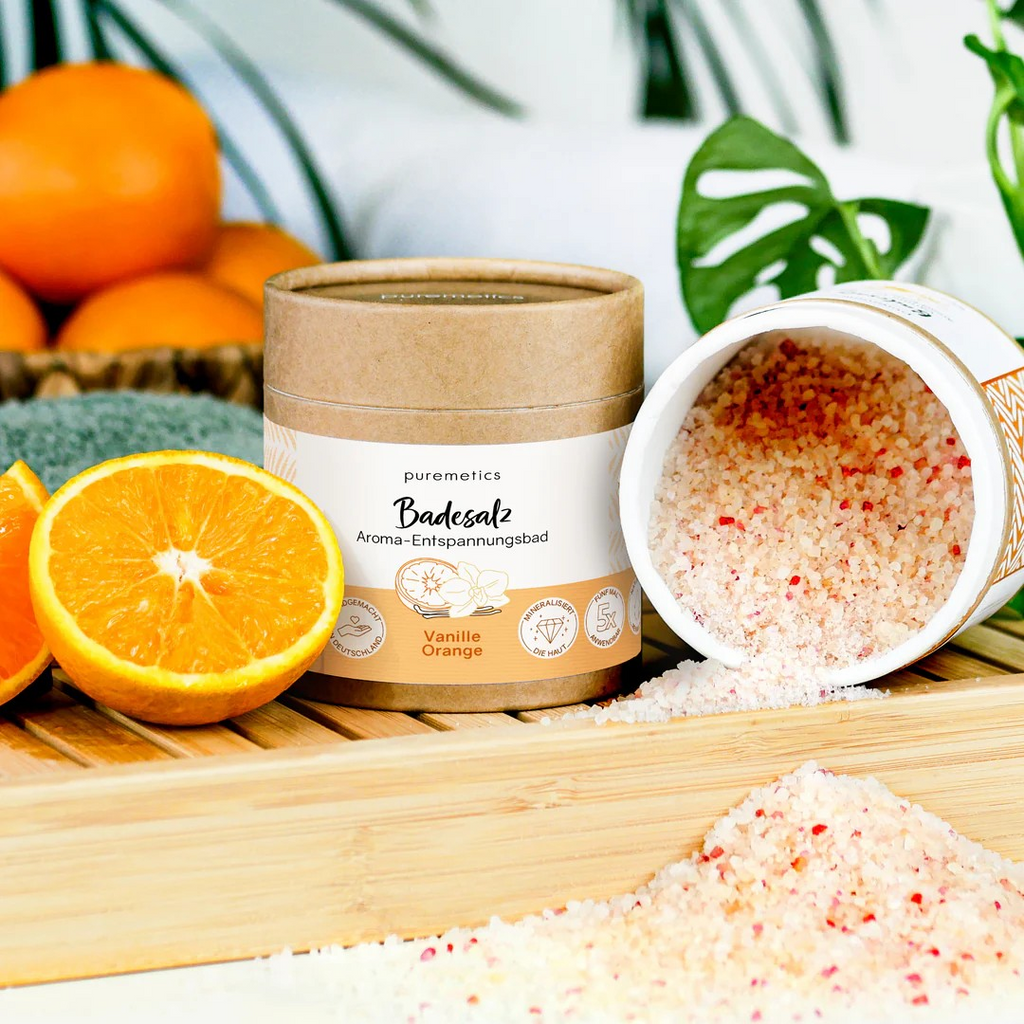 Badesalz Vanille Orange – entspannendes Badeerlebnis, 400 g