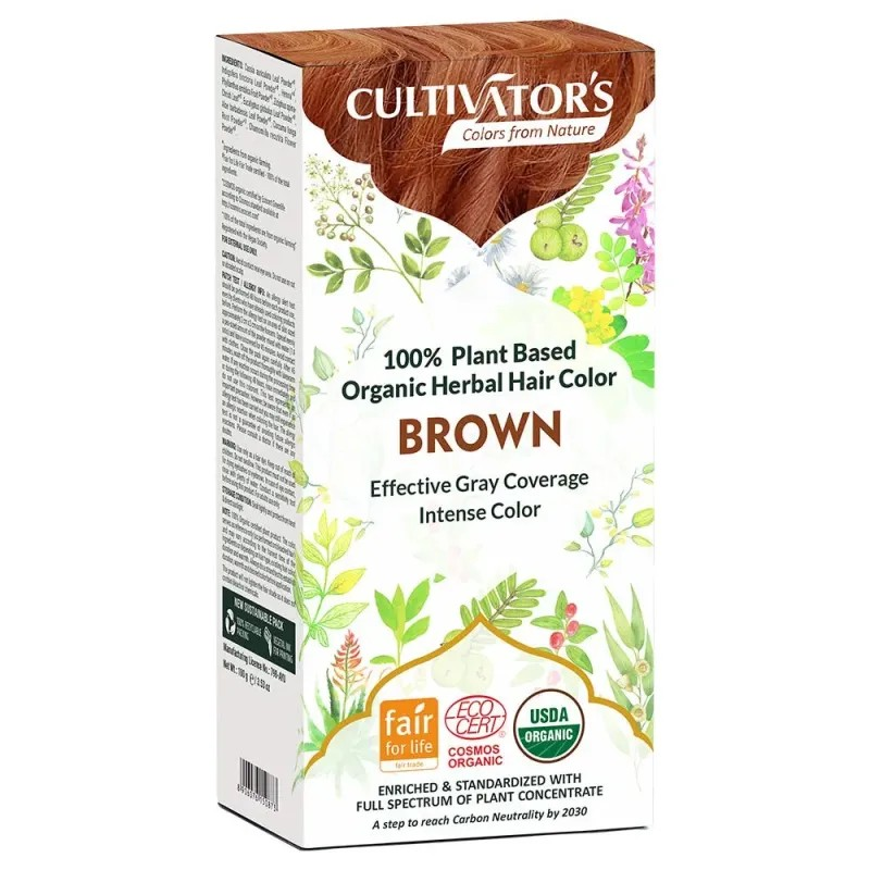 Bio Pflanzenhaarfarbe Braun, 100 g