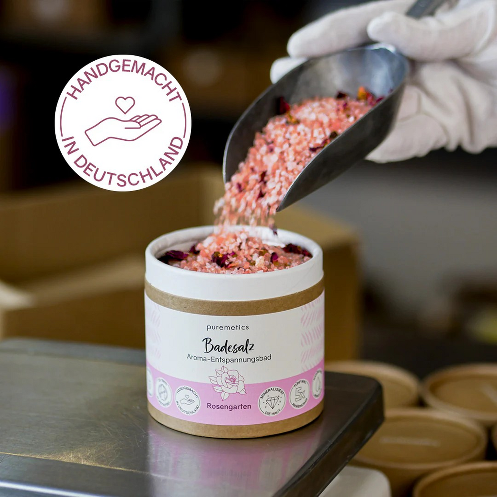 Badesalz Rosengarten – blumiges Badeerlebnis, 400 g