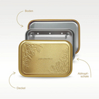 Soap Miniatures Test Box with Gold Soap Box - ideal gift set. 60.00 g
