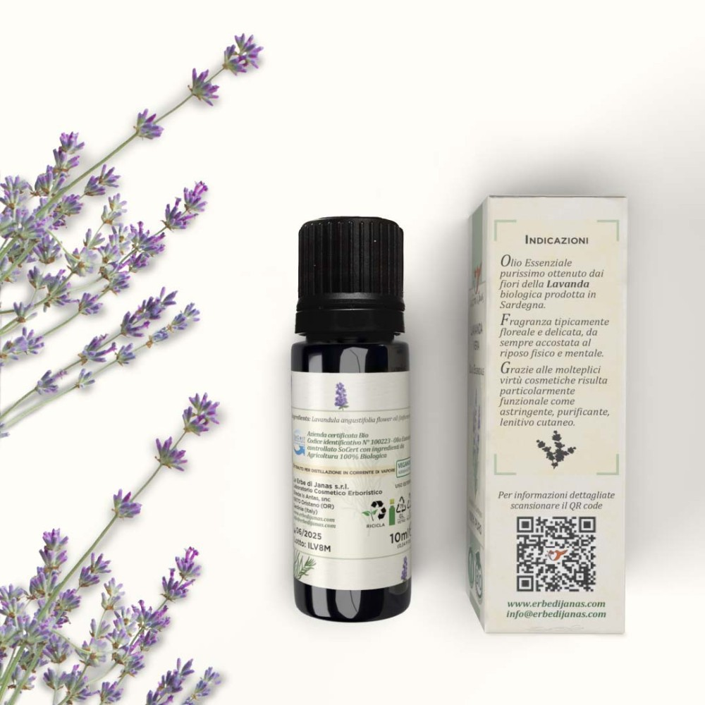 Organic Lavender Essential Oil from Sardinia, 10 ml