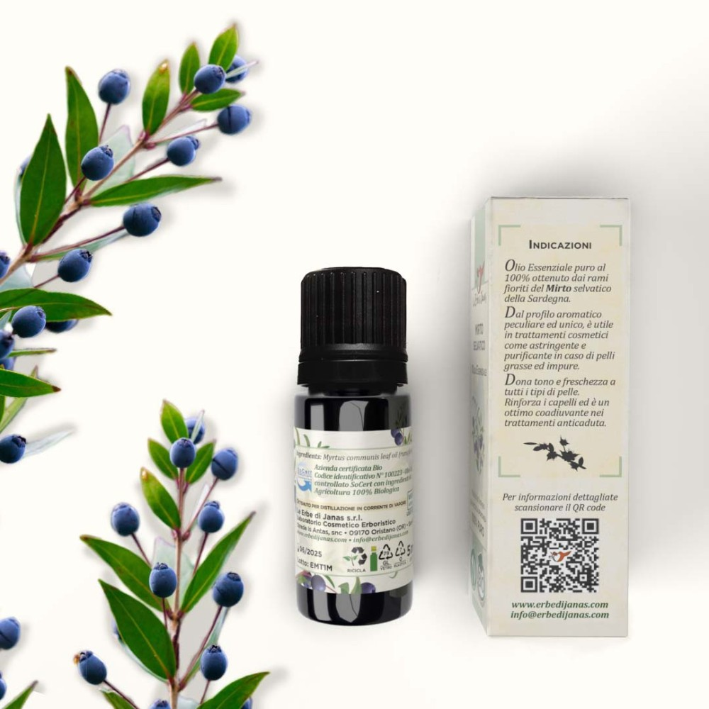 Organic Wild Myrtle Essential Oil, 5 ml