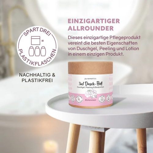 3in1 Dusch-Fluff Blütenmeer – florale Pflege, 250 g
