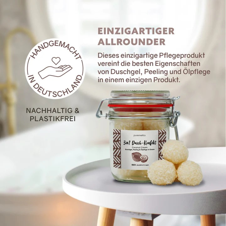 3in1 Dusch-Konfekt Coconut Cream – cremige Pflege, 200 g