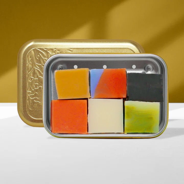 Testbox Seifenminis mit Seifenbox Gold – ideales Geschenkset. 60,00 g