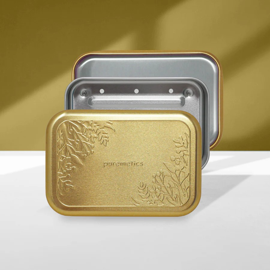 Seifenbox Matt Gold Floral, 32 g