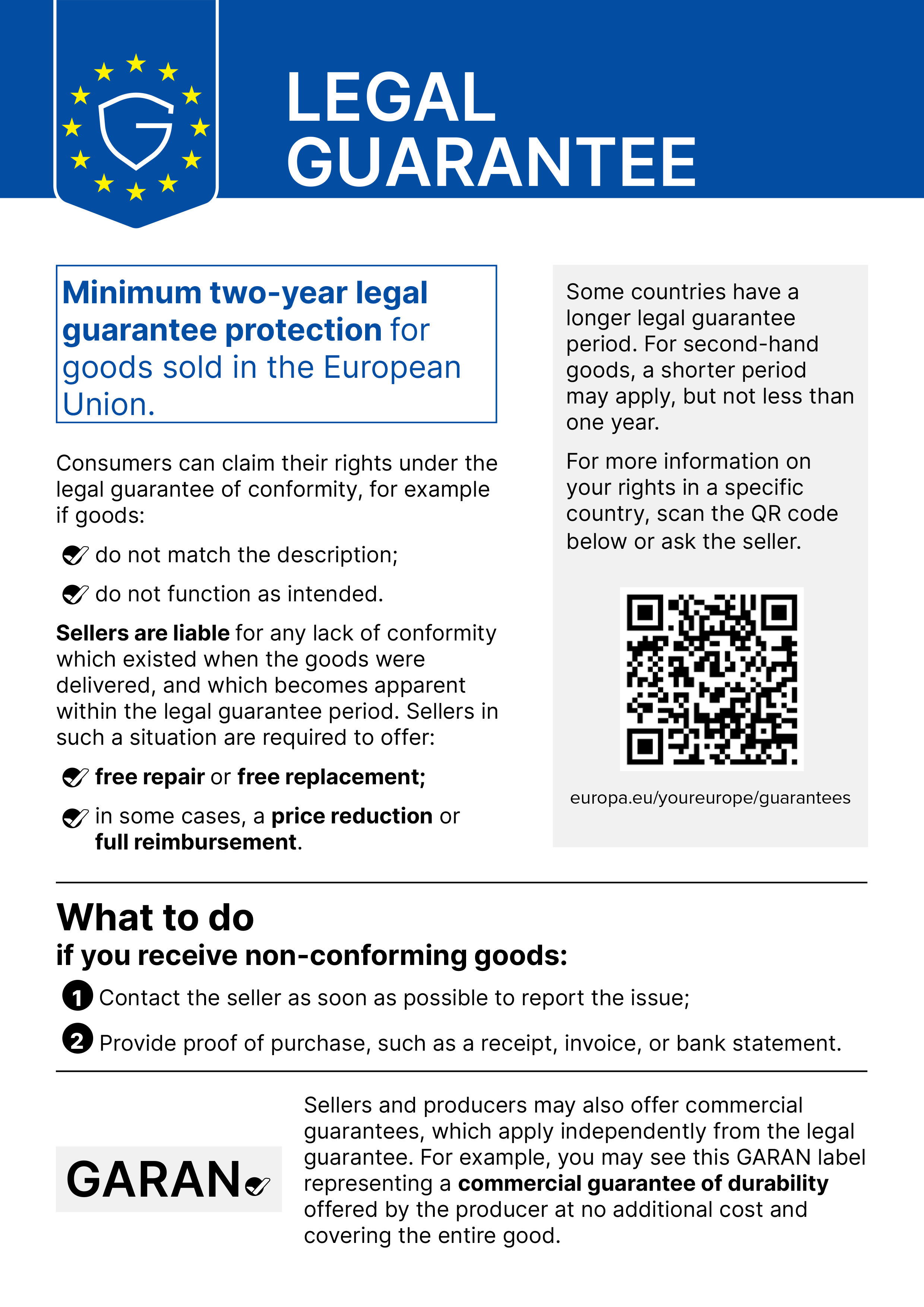 EU warranty notice